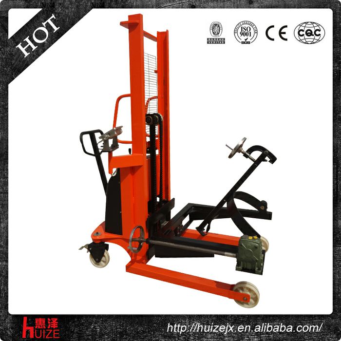 半電動稱重油桶車（夾鐵桶，手搖翻轉(zhuǎn)倒料）